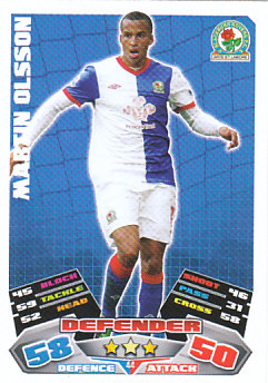 Martin Olsson Blackburn Rovers 2011/12 Topps Match Attax #44